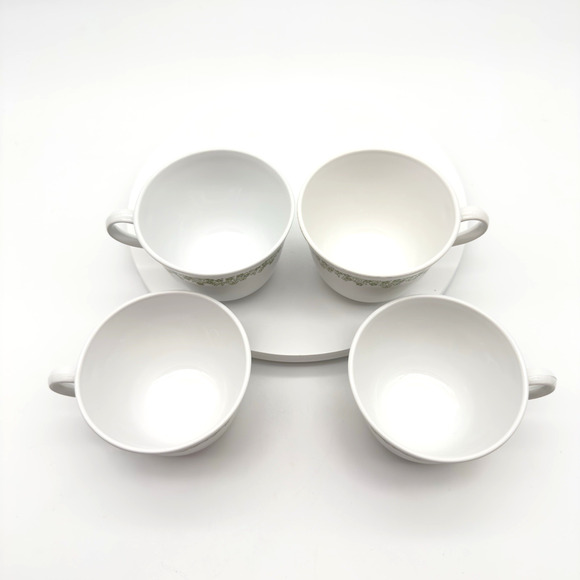 Vintage Corelle Coffee Tea Cups Spring Blossom Crazy Daisy Lot of 4 Corning 8oz - Picture 2 of 7
